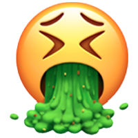 Emoji sick vomit